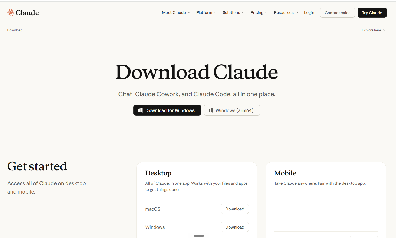 Paso 1: Descarga Claude para escritorio